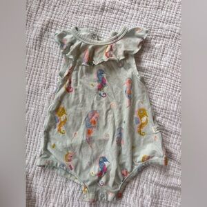 Loulou Lollipop Seahorse Onesie- 0-3mo